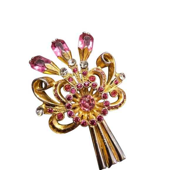 Vintage Early Well Made Floral Brooch (A8673) - Picture 3 of 5